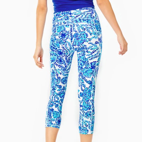 NWT Lilly Pulitzer UPF 50+ Luxletic 21" Weekender High-Rise Crop Legging M - Picture 2 of 3